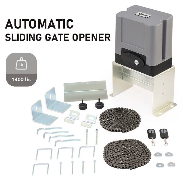 1400lbs Sliding Gate Opener Electric Operator w/Remote Control Automatic Roller.