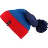 Stuf Block K Ki. Bobble Hat Navy Blue / Red, Navy-blue-red