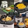 4-Cup White Space Saving Rice Cooker with Ceramic Nonstick Inner Pot
