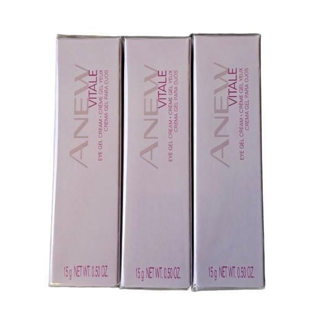 Avon Anew VITALE Eye Gel Cream 0.50oz/15gr RETIRED NEW - SEALED (3 Pack)