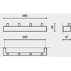 ZACK 40389 26.5 x 5 cm Linea Wall Mounted Towel Hook Rail