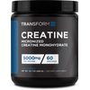 TransformHQ Creatine Monohydrate Powder (60 Servings) Unflavored - 5000mg Per Serving