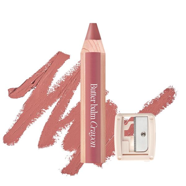 CLIO Butter Balm Crayon, 2-in-1 Lip and Cheek Tint, Buildable Lightweight Cream Blush, Crayon Lipstick Makeup (005 GALLERY BROWN, One Size)