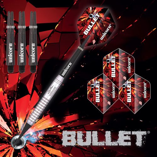 Unicorn Soft Tip Darts Set | Gary 'The Flying Scotsman' Anderson Bullet | Natural Stainless Steel Barrels | 17 g