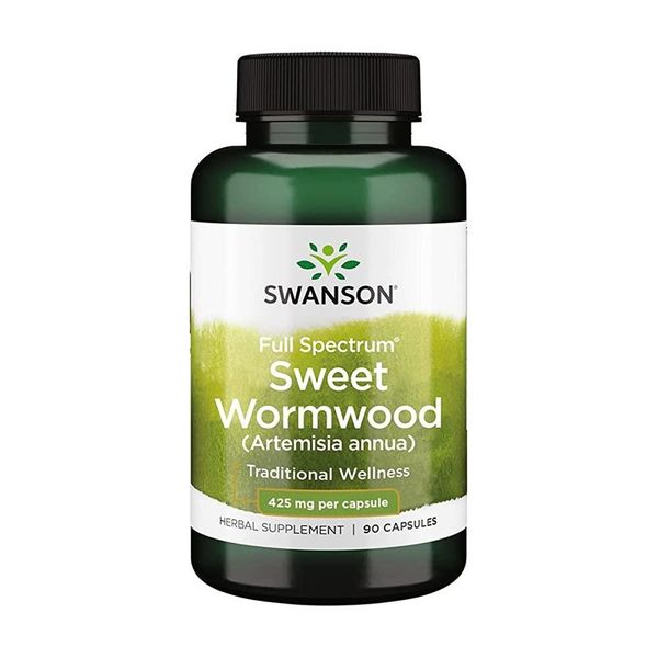 Swanson Sweet Wormwood - GI Health Microbiome Balance & Health Support Herbal Supplement Capsules with Arteminin 90 Capsules 425mg Each, 1