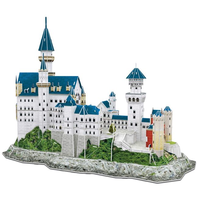 CubicFun 3D Neuschwanstein Castle Puzzles for Adults and Teens, Germany Architecture Building Model Kits Toys Stress Relief Gifts for Women and Men, 121 Pieces