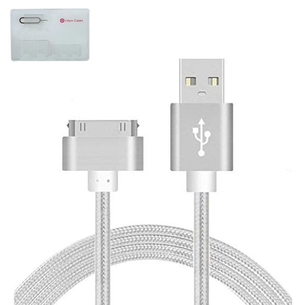 Basic USB Cable Charging and Data Transfer Support lPhone4/4S/lPod/lPad 1.0m White (white)