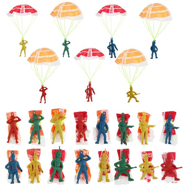 Manmel 40PCS Parachute Toy, Outdoor Flying Toy for Kids 3 4 5 6 7 8 9, Mini Paratroopers Army Parachute Flying Throwing Outside Toys for Toddlers, Boys, Girls, Party Favors, Goodie Bag Stuffers