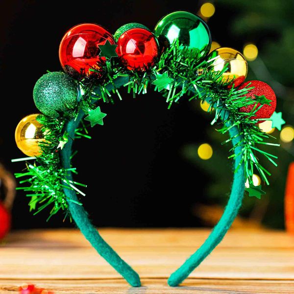 Acenail Christmas Headbands Green Xmas Hair Hoop Disco Ball Headpiece Mirror Ball Festival Party Hairbands New Year Holiday Costume Headdress Christmas Hair Accessories for Women Girls (Green)