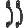 2X Quality Black Cast Iron 4"Pull Handles | Ideal for Kitchen Cabinets, Cupboards & Drawers
