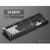 Ranked Rubber Keycap Set | Double shot Translucent | OEM Profile for Mechanical Gaming Keyboard (White, 23 Keys)