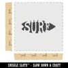 Surfing Surfboard Fun Text Wall Cookie DIY Craft Reusable Stencil - 4.5 Inch