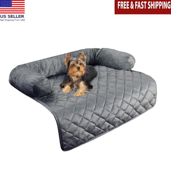 Couch Cover Dog Protector Quilted Fabric Water-Resistant Memory Foam Bolster New