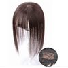 YIRU Partial Wig, 100% Human Hair, Medical Use, Hairpiece, Fully Hand Planted, Parted, Light and Thin, Conceals Hair Loss, Width 3.5 inches (9 cm), Height 5.5 inches (14 cm), Chestnut Color, 7.9 inches (20 cm)