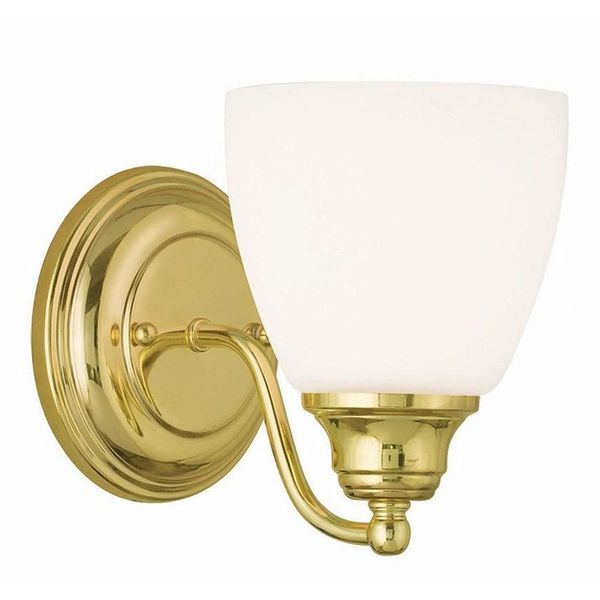 Livex Lighting 13671-02 Somerville 1 Light Wall Sconce, Polished Brass