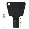 SUL Meter Box Key-Triangle Key-Black Plastic Utility Key-Meter Cupboard Key-Triangle Socket Spanner Key - 10 Pack – Black