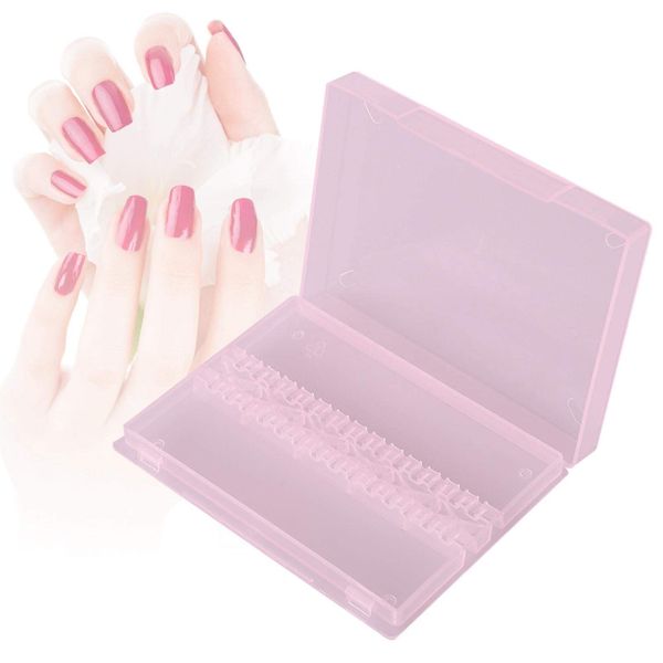 Nail Drill Bit Case Nail Art Display Box Nail Drill Bit Storage for Manicure Polishing for Beauty Salon (Pink)