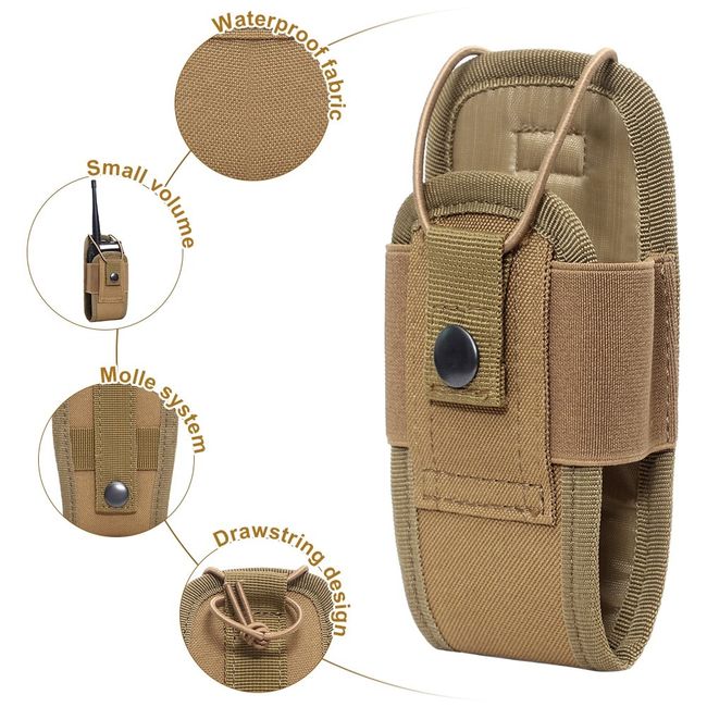 Tactical Molle Radio Holder Pouch Walkie Talkie Holster Nylon Waist Pack  Belt Magazine Mag Pouch Pocket Pocket Military Hunting