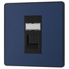 BG PCDDBRJ451B Matt Blue Evolve RJ45 Cat6 Data Outlet - Black Insert