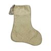Gold Winter Snowflakes Quilted Type Fabric Stocking W/ Tassle 20”