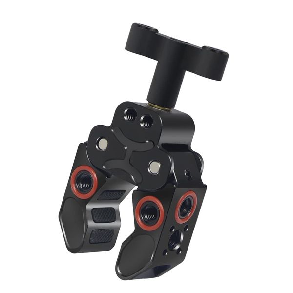 Higatful Super Clamp Camera Clamp Mount with Fixing Pin for ARRI Standard, 1/4"-20 & 3/8"-16 Thread, Versatile, Strong C Clamp Accessories