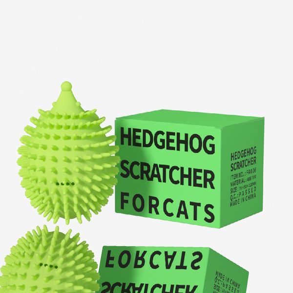 Cat Hair Massage Brush - Angled Cat Scratching Board Brush Set Cat Wall Brush Interactive Cat Toys - Hedgehog Hair Brush Cat Accessories Cat Shedding Brush Cat Angled Scratching Board