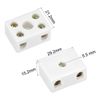 sourcing map 2 Way Ceramics Terminal Blocks Porcelain Ceramic Connectors for Electrical Wire Cable 2pcs
