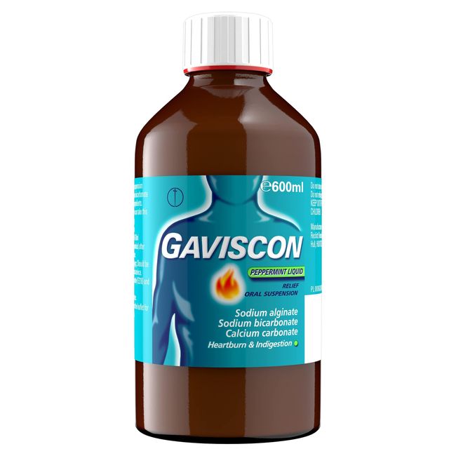 Gaviscon Liquid Heartburn & Indigestion Peppermint 600ml