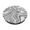 Grey White Abstract Swirl Art Pattern Modern Design PopSockets Swappable PopGrip