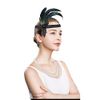 3 Pack 1920s Flapper Headband Accessories Set, Vintage Flapper Feather Headband, Black Long Gloves, Pearl Necklace, Great Gatsby Costume Accessories, Retro Style Hair Accessories