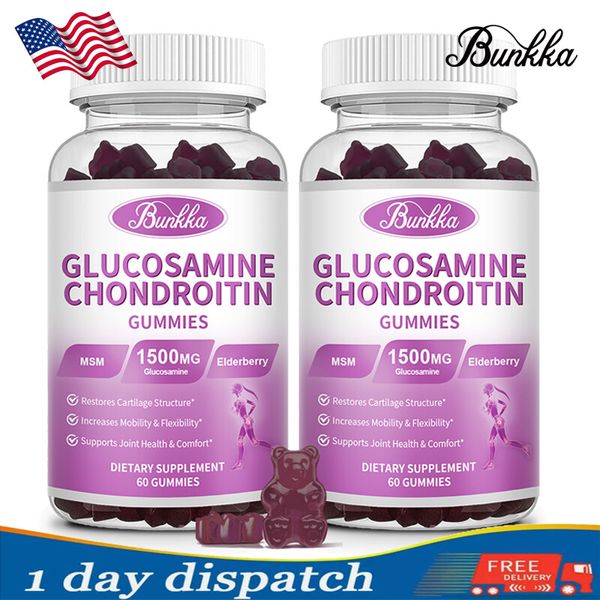 2 Pack  Glucosamine Chondroitin Gummies MSM & Elderberry Fruit - 120 Gummies