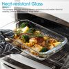 NUTRIUPS Small Glass Baking Dish for Oven, 1L Rectangular Lasagne Dish, Ovenproof Roasting Dish