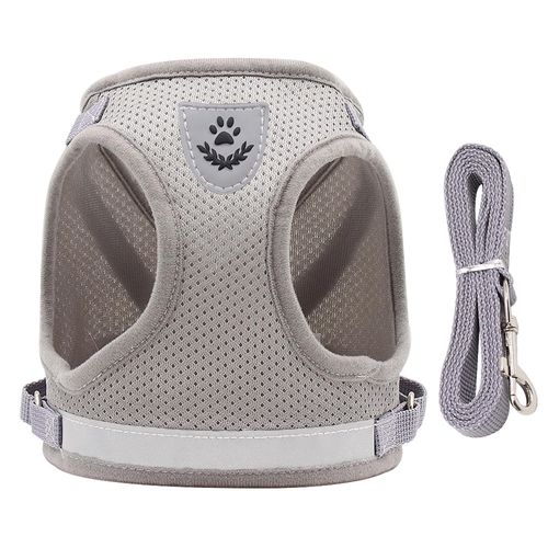 One Piece Cute Cat Harness Lead Set Useful Escape Proof Kitten Harness Comfortable Breathable Cat Leash Reflective Strip Kitten Harness for Cats Dogs Pets
