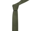 King & Priory Luxury Dark Olive Green Suede Tie