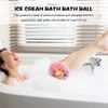 Shower Wash Sponge 2Pcs Ice Cream Bath Shower Loofah Sponge Mesh Pouf Shower Ball Exfoliating Shower Sponge Loofa Loufa Puff Scrubber for Men Women Bathroom Body Wash Scrubber