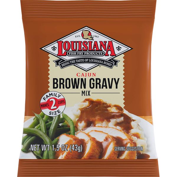 Louisiana Fish Fry Products Brown Gravy Mix, 1.5 oz (Pack of 12)