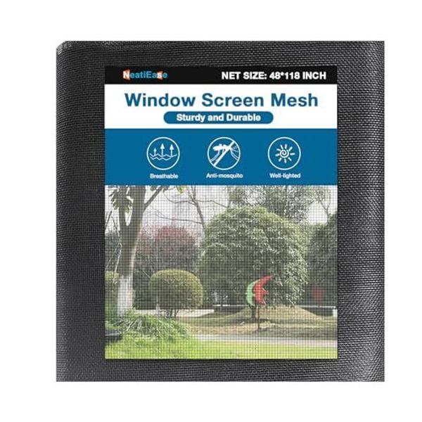 Pet Proof Window Screen Replacement Kit, 48''x 118'' Heavy Duty