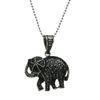 Rubby Stainless Steel Elephant Chain Pendant