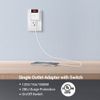 DEWENWILS 3Pack Grounded Port Power Adapter 3Prong Electrical Plug Outlet Switch