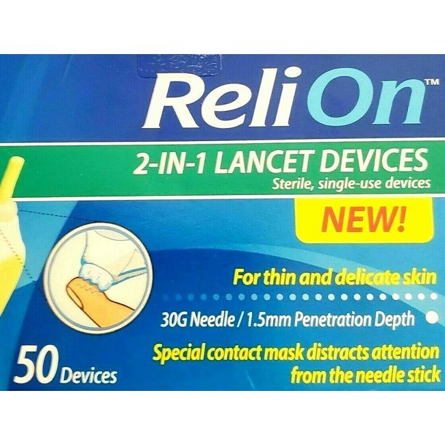 NEW Lancet Devices Relion 50 pack glucose test FREE SHIPPING exp. Jan2024 SALE!