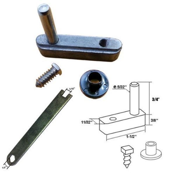 Framed Swing Shower Door Pivot Block with 3/4" Pin and Adjustment Wrench Kit