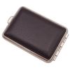 GERMANUS Pill Box Tablet Dispenser for Mints, Made in Germany, Brown Leather