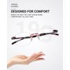 TERAISE Rimless reading glasses for women Comfortable Lightweight Frameless Reader Blue Light Blocking Computer Eyeglasses(1.0X)