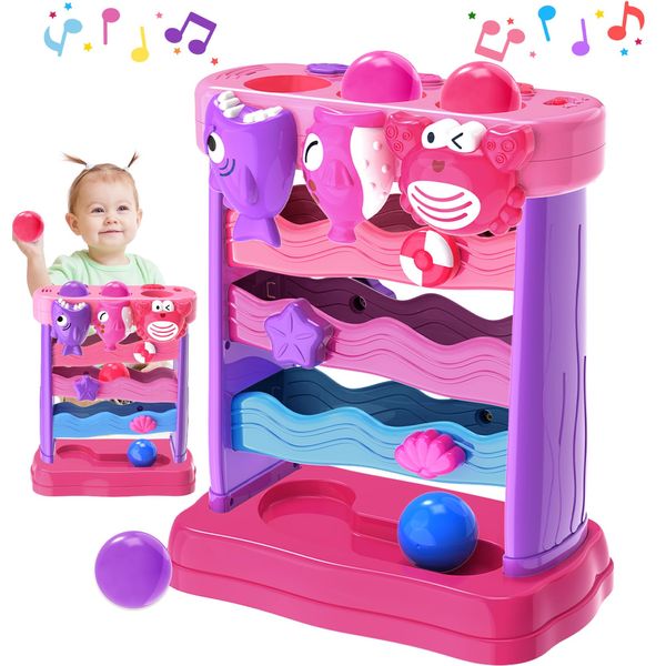 YEGEER Toys for 1 2 3 Years Old Girls, Musical Toys for 6-12-18-24 Months, Interactive Toddler Toys, Montessori Toys, Christmas Birthday Gifts for Baby Kids Toddlers Age 1-2 Years Old