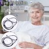 BOXOB 2pcs Eye Shield, Transparent Plastic Eye Patches with Small Holes & Adjustable Elastic Strap for Sleeping Use