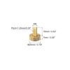 sourcing map Knurled Thumb Screws, M8x16mm Flat Brass Bolts Grip Knobs Fasteners for PC, Electronic, Mechanical 10Pcs