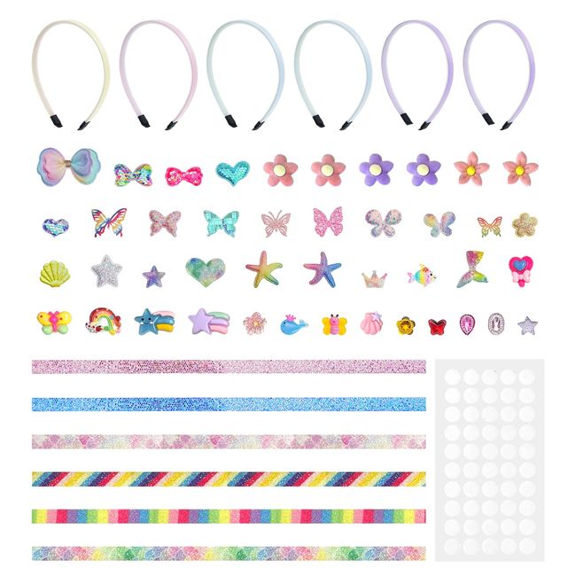 105-teiliges Stirnband-Set, Bunte Stirnbänder, geeignet für Hochzeiten, Partys, Schönheitswettbewerbe und Bühnenauftritte, perfekt für das Haarstyling von Frauen.