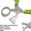 Generic 2-Pack Compact Stainless Steel Quail Egg Scissors - Green Egg Shell Cutter and Opener