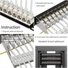 iwillink 10Gbps Patch Panel 12 Port, RJ45 Through Coupler Cat6 Patch Panel STP Shielded with Back Bar, 19'' Wallmount or Rackmount, Compatible with Cat5, Cat5e, Cat6 Cabling