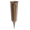 Metallic Bronze Plastic Cemetery Vase